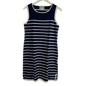 STS Sail to Sable Sleeveless Shift Dress Stripe Size Medium